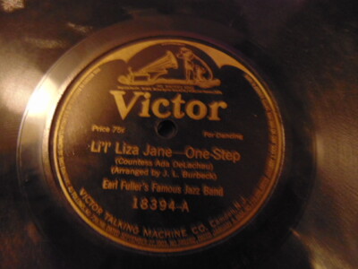 EARL FULLER VICTOR 78RPM RECORD 18394 COON BAND CONTEST / LIL LIZA JANE