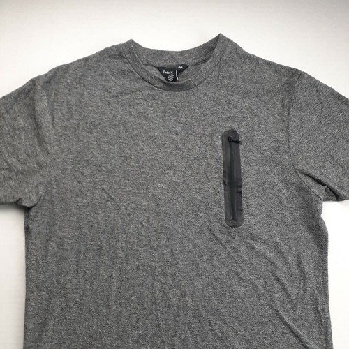 Camiseta corta Cedar Wood State para hombre talla pequeña 36-38" gris con cremallera cuello redondo - Imagen 2 de 7