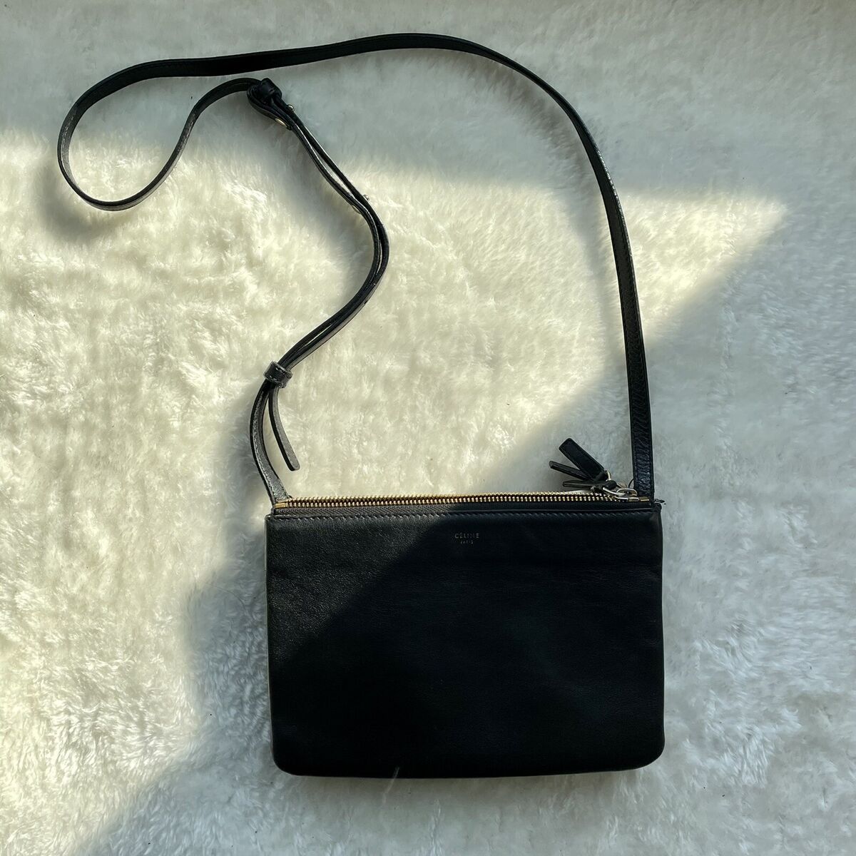 CELINE Small Black Leather Trio Crossbody Bag | eBay CELINE Small Black Leather Trio Crossbody Bag | eBay