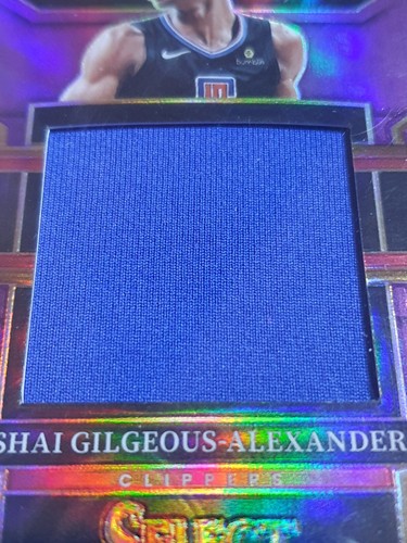 2022 Select Shai Gilgeous-Alexander #PATCH PURPLE /99 Game Worn Jersey - Rare - Picture 2 of 4
