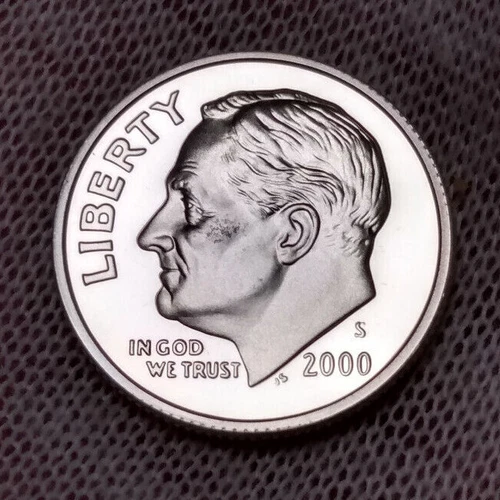 2000-S Roosevelt Dime Proof 90% Silver Coin US 10 Cents $0.10