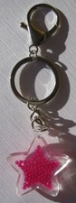 Star with red beads bag charm keychain keychain new a59v