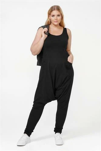 BORIS INDUSTRIES flippiger Harems Overall Jumpsuit + Tasche rot 46 (4) - Bild 4 von 4