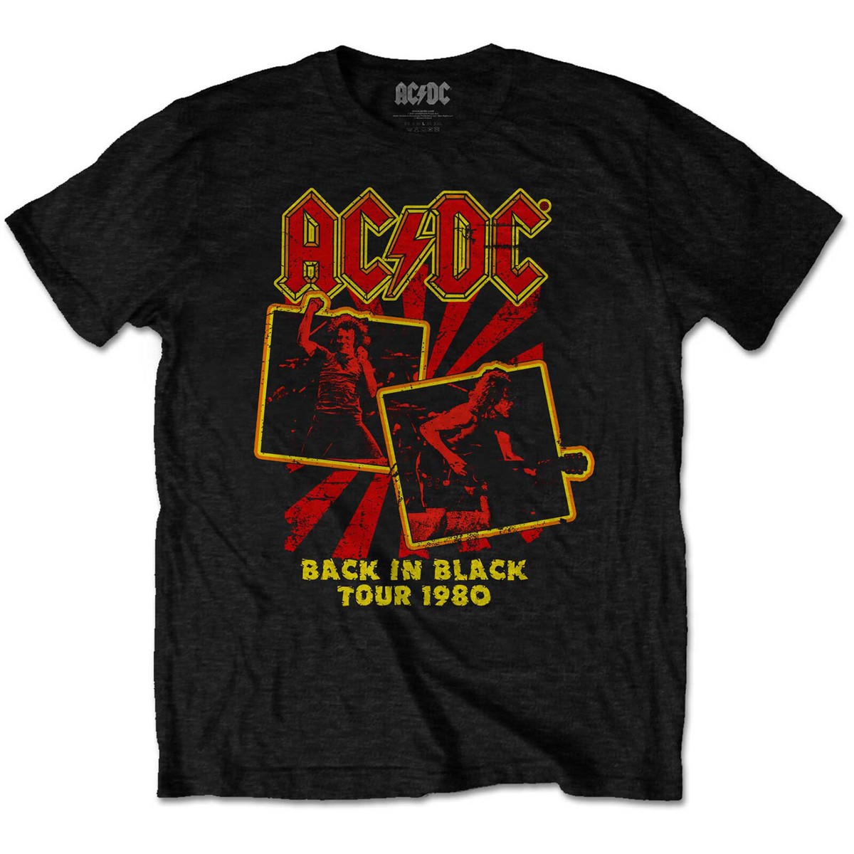 Acdc Back In Black Glow Style T-shirt