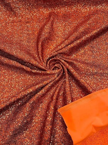 Mini Glitz Sequins on a 4 Way Stretch Spandex Fabric- Sold by The Yard. - Picture 5 of 20