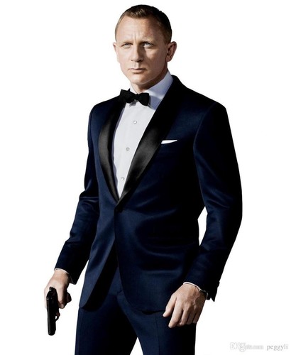 Men Blue Tuxedo Suit Designer Groom 