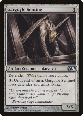 MTG Magic the Gathering Gargoyle Sentinel (207/255) Magic 2011 LP