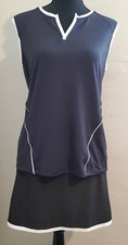 Nike Tennis Skirt Sz Large  Aspire Tennis T-Shirt Black And White Sz Large