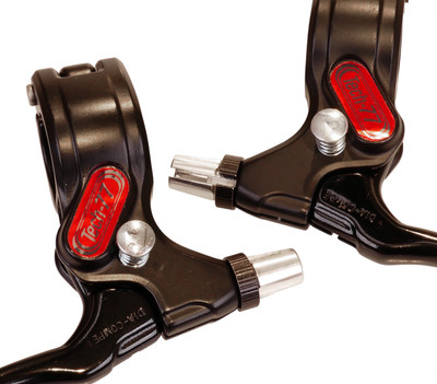 Dia-Compe Tech 77 BMX bicycle brake lever decals stickers (PAIR) ANODIZED RED