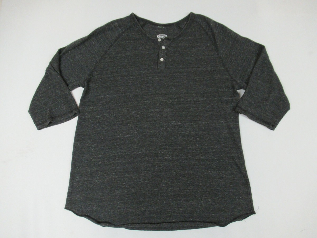 AUTHENTIC FOSSIL SUPER SOFT BUTTON TOP GRAY XL 3/4 SLEEVE T-SHIRT