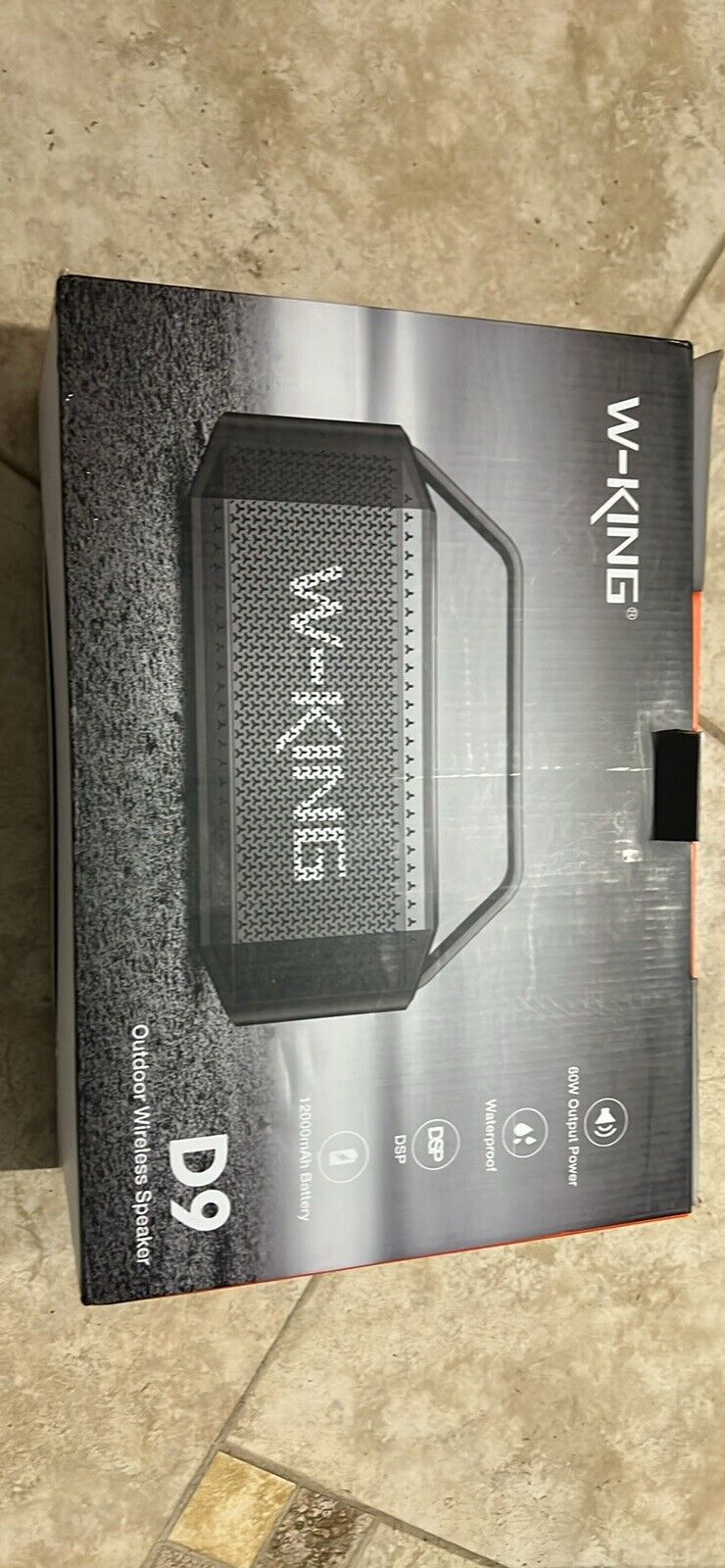 W-KING Portable Loud Speakers Subwoofer 60W(80W Peak) Waterproof D9-1 - BLACK