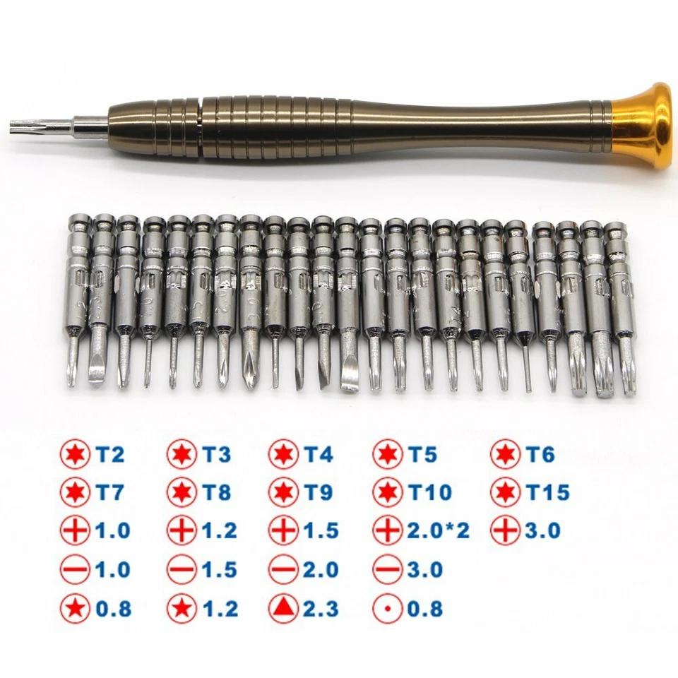 25 in 1 Precision Torx Screwdriver Bit Repair Opening Tool Kit Set for iPhone PC - Image 2 of 4
