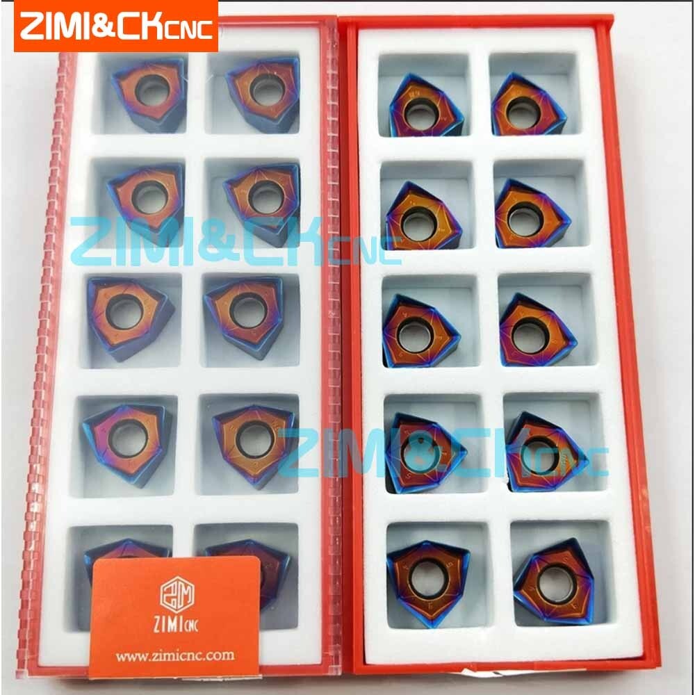 HRC50 WNMU080608EN-GM ZIMI-CNC 90 deg End mill Milling insert For MFWN90 holder