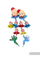 VINTAGE 1960S' 'CLOWN' LOT OF (10) CUPCAKE/BIRTHDAY CAKE TOPPERS!!