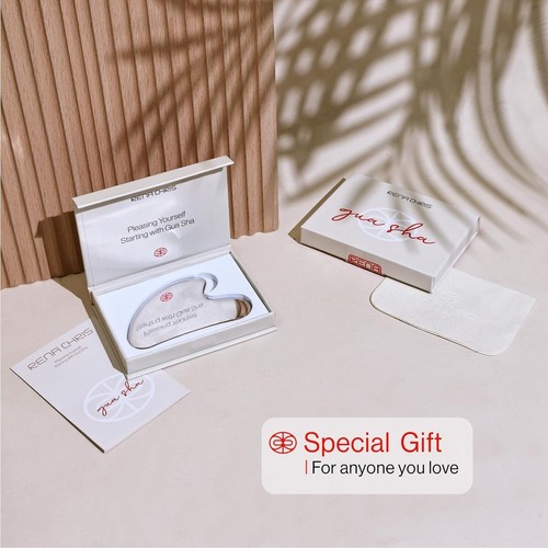 Premium Gua Sha Strumenti Viso - Scolpire Mascelle, Ridurre Gonfiore - Argento - Foto 8 di 8