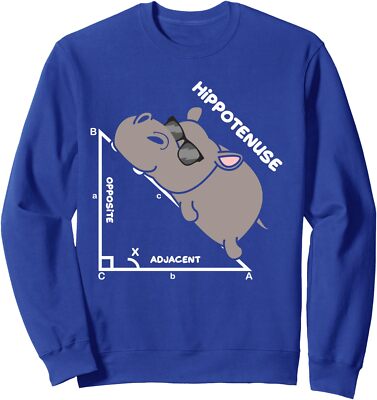 Funny Geometry Hypotenuse Math Mathematics Teacher Unisex Crewneck Sweatshirt