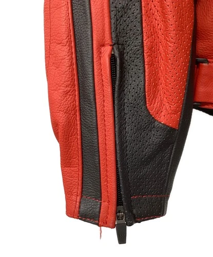 Arlen Ness Leather Protector Jacket Men's Size 54 Red image 6