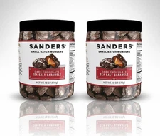 2 PACK Sanders Dark Chocolate Sea Salt Caramel  18 oz