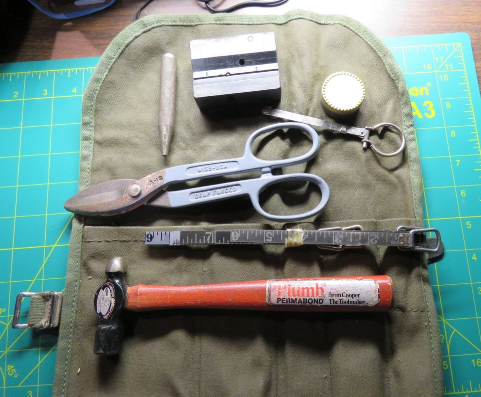 Kit de reparación de cinta métrica Lufkin Rule # 576 vintage lona estadounidense en excelente estado Foto 2 de 4