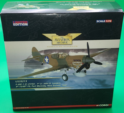 Corgi Aviation Archive 1/72nd scale diecast  Model ref : US35213 P-40E WARHAWK
