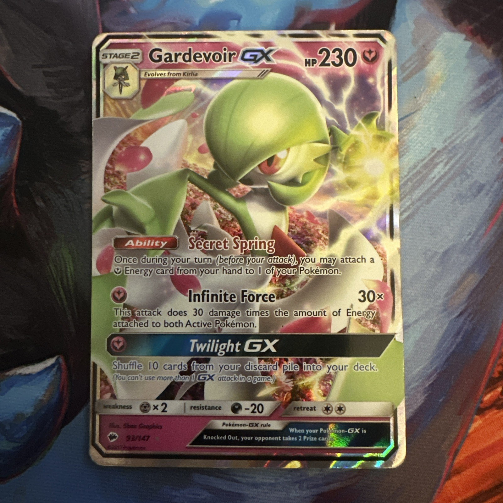 Pokémon TCG Gardevoir GX 93/147 Sm-Burning Shadows Holo Card NM/M Condition