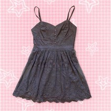 American Eagle Outfitters Brown Floral Mesh Sleeveless Button Sundress XS