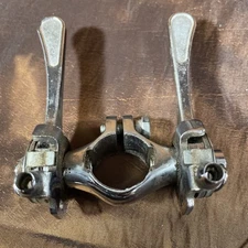 Vintage Huret Shift Lever Set Shifter Stem Mount Clamp Friction 60s Eroica