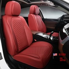 Car Seat Covers Full Set Leather Seat Covers For Carss 2 Pack Burgundy