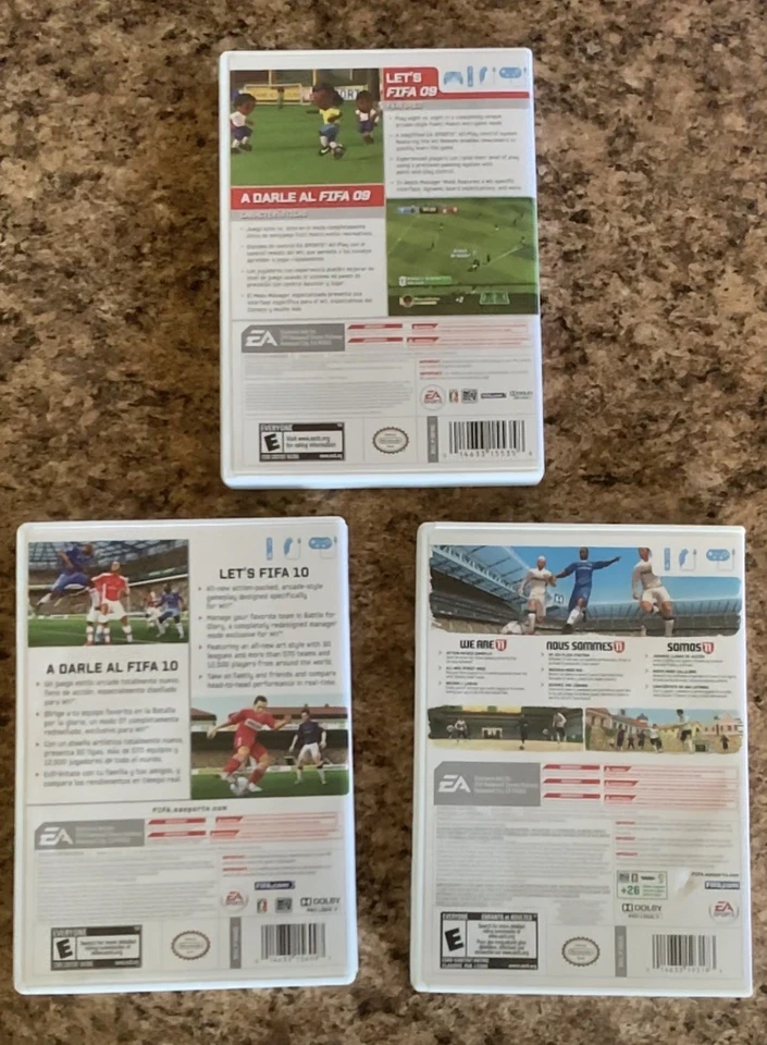 Wii FIFA Soccer 09, FIFA 10, FIFA 11 (Nintendo Wii, 2009) CIB Tested Lot of 3 - Image 2 of 4