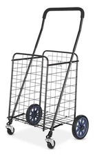 Metal Rolling Utility Shopping Cart with Foldable Design