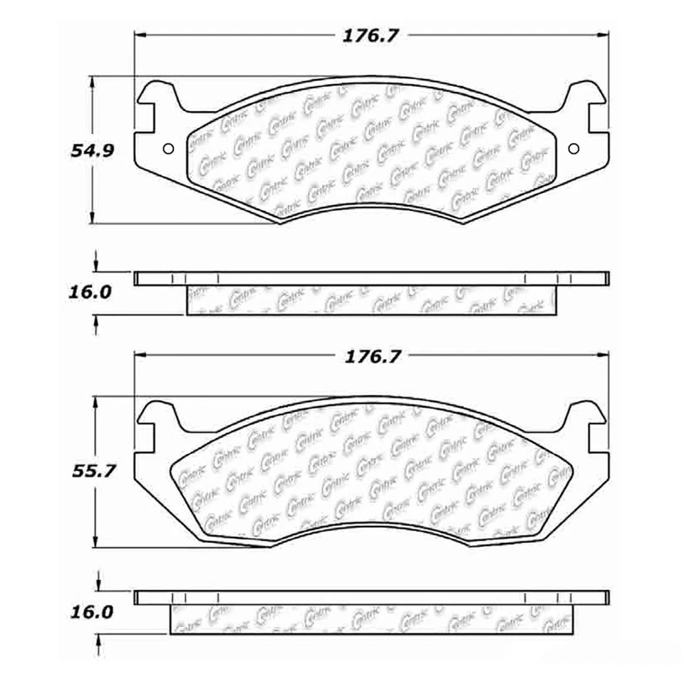 Juego de pastillas de freno de disco delanteras C-Tek rotor de freno de disco para 1982-1983 AMC Concord Foto 3 de 4