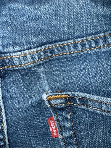 Jean Levi's 505 coupe régulière jambe droite denim 32x30 (31x29) délavé à la pierre - Photo 5/12