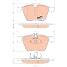 Satz Bremsbeläge Bremsklötze vorne für Jaguar F-Type X152 S-Type 2 X200 | 245