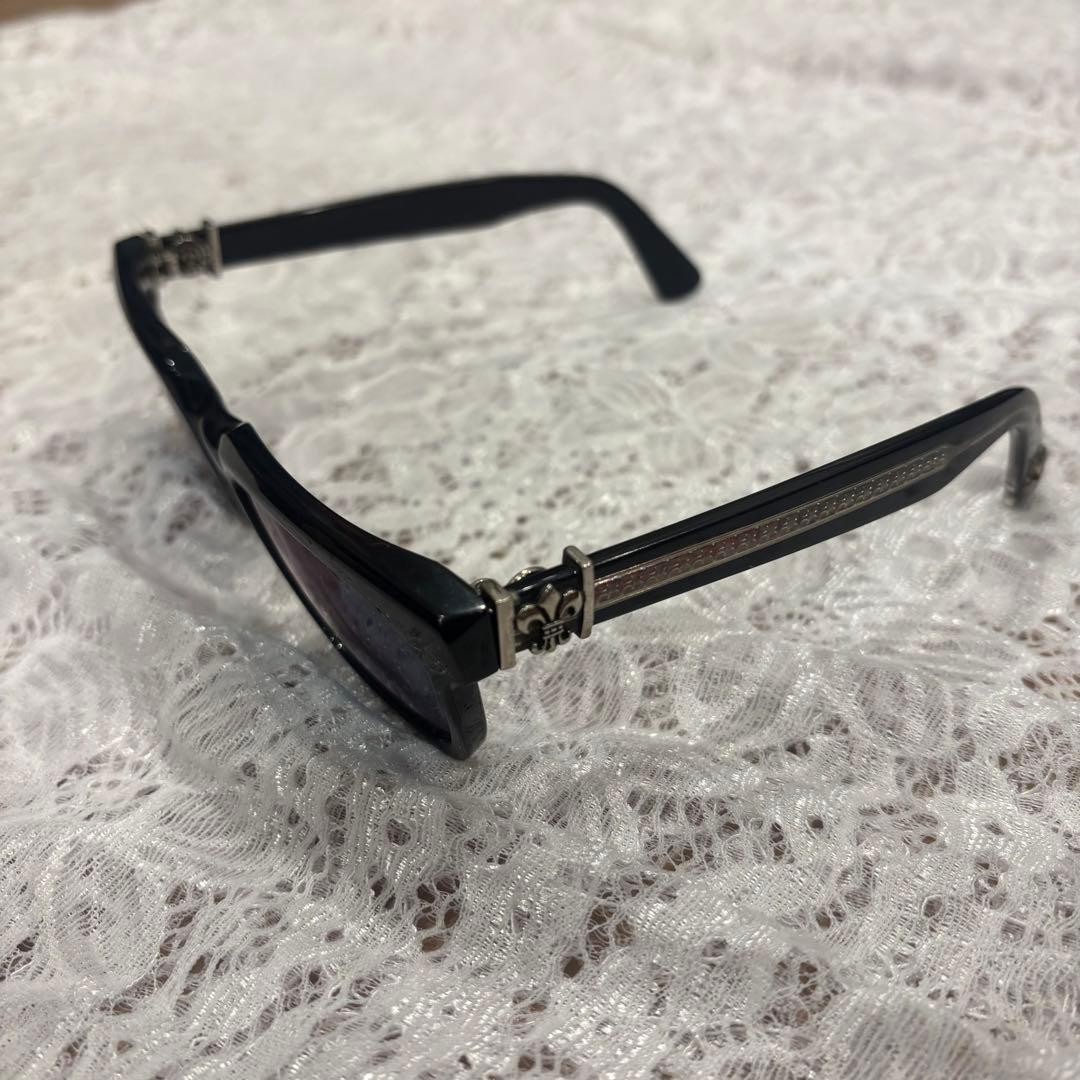 CHROME HEARTS Sunglasses Eyewear Black Silver square Used from Japan thumbnail 2