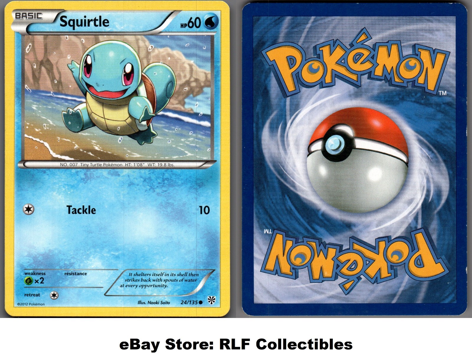 2013 Pokemon, B&W Plasma Storm, #24/135 Squirtle, Common