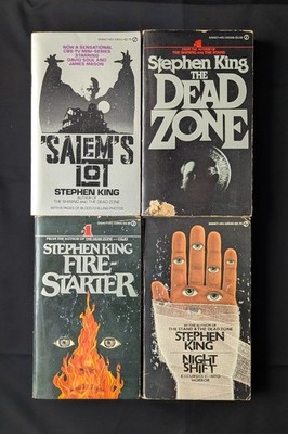 Lot Of 4 Stephen King Books Salem's Lot Night Shift Firestarter Dead Zone 1976