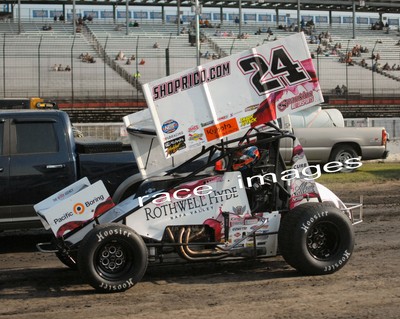 2025 - Rico Abreu #24 ROTHWELL HYDE HIGH LIMIT SPRINT CAR 8x10 GLOSSY PHOTO #005