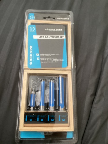 Toolzone 4 Pce Kitchen Worktop Router Bit Set | eBay UK