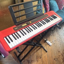 Casio Casiotone CT-S200 CT-S200 61-Key Red Keyboard w Stand, Music Rest