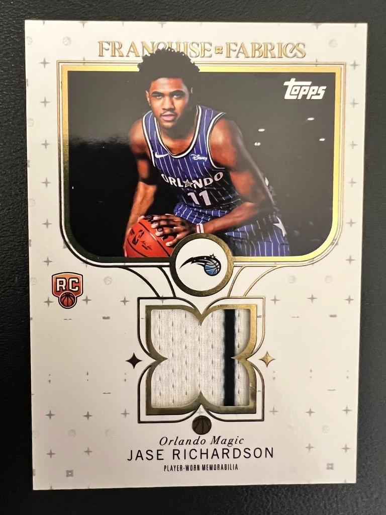 2025-26 Topps - Jase Richardson Franchise Fabrics Patch #FF-JR (RC)