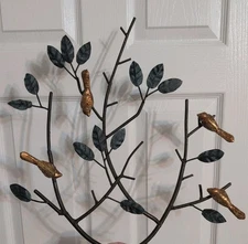 2 Golden Bird  Design Cast Iron Bronze Finish Wall Art Wall Decor