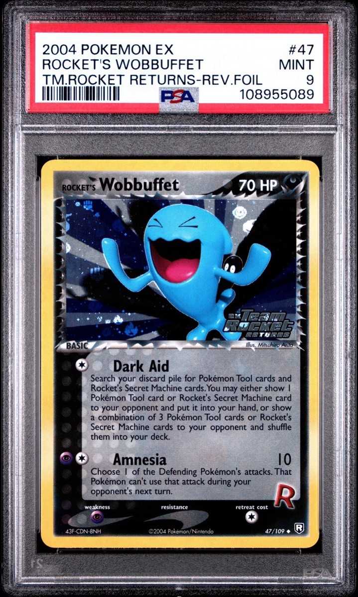 りぼけろ☆ 2004 EX Team Rocket Returns-Rocket's Wobbuffet 47/109 Reverse Holo