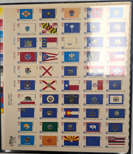 Postmasters of America The 50-State Flag Stamp Sheet Folder - RK765