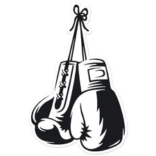 Boxing Gloves - Vinyl Decal Sticker - Car Window Laptop - ebn11995