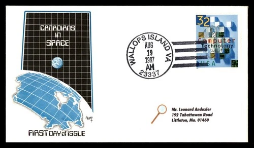 Mayfairstamps US Space FDC 1997 Virginia Canadians in space computer technology
