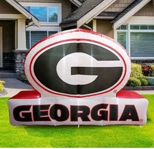 UGA Inflatable University Georgia Bulldogs Huge 7' X 10' Logo LED NCAA SEC Yard