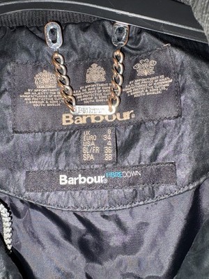 Barbour International Women's Quilted Jacket Size 8 Good Condition Black
