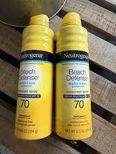 2- Neutrogena Beach Water  Sun Sunscreen Spray SPF 70 - 6.5 Oz. Ea. Exp. 2027