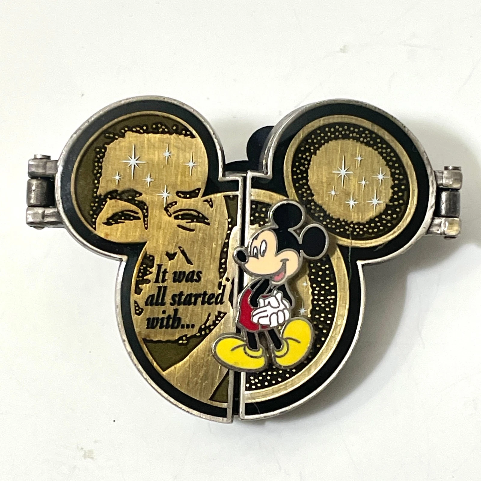 2006 Disney Trading Pin - It Was All Started With A Mouse Mickey Walt Hinged