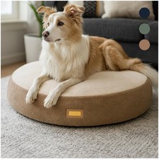 Donut Dog Bed for Small and Medium Dogs 33 Inch   Washable Round Pet Bed w